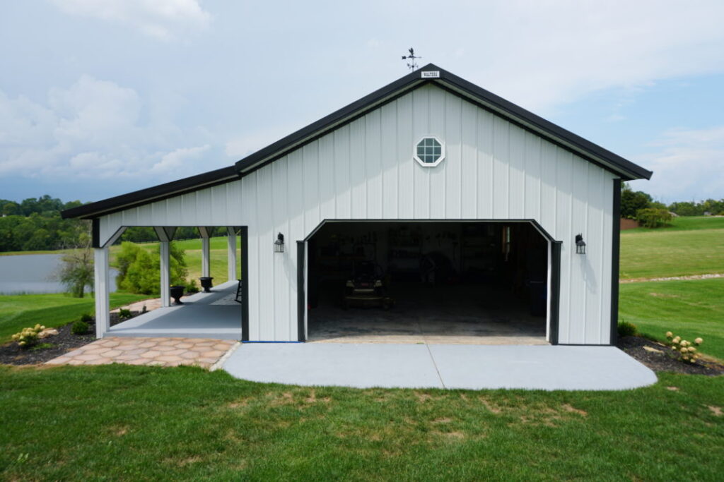 Metal Building with Lean-to Porch: